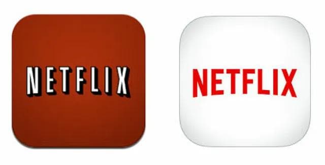 Picture of the Netflix's old and new logos