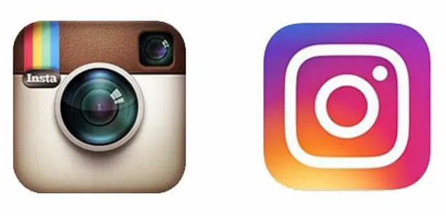 Picture of the Instagram's old and new logo.
